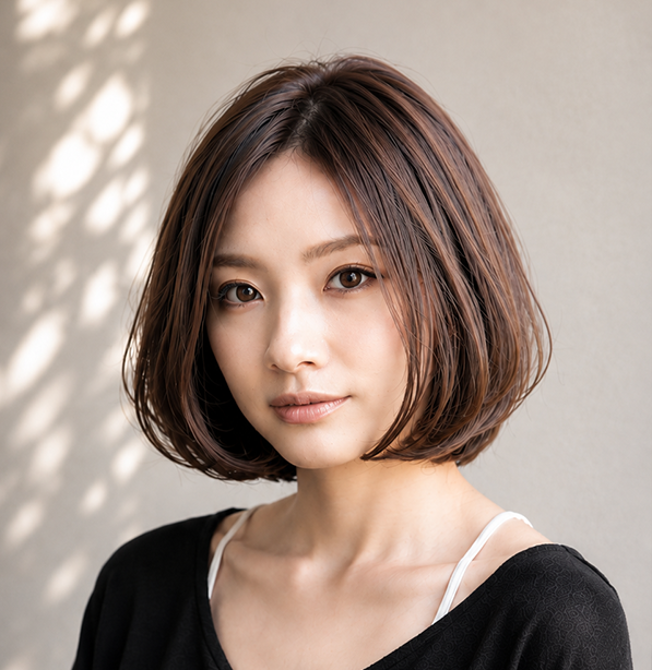 正方形広島市セミロング艶